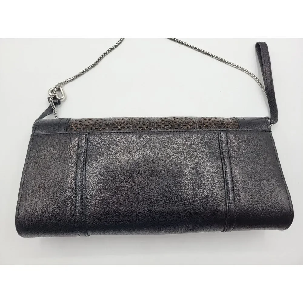 Brighton Black Clutch Shoulder‎ Bag Purse Clutch 851511 Heart Diamond